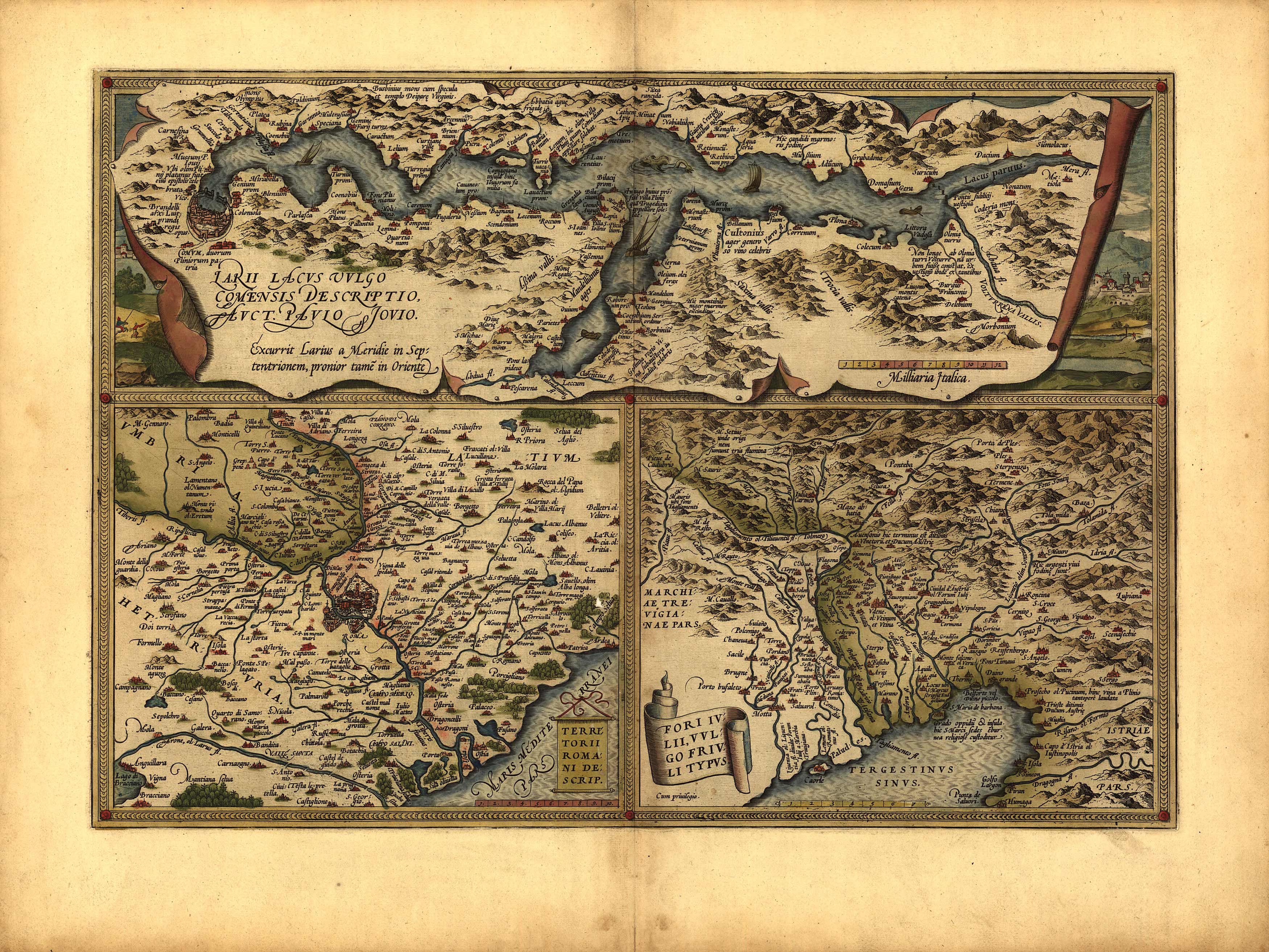 Old map of Lake Como Old map of Lake Como