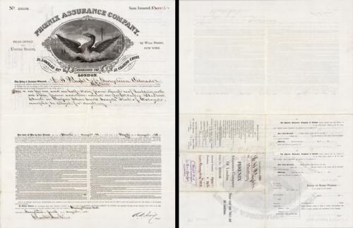 Phoenix Assurance Company insurance plicy issued to E.S. Wright