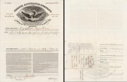 oPhoenix Assurance Company insurance plicy issued to Ensign S. Wright