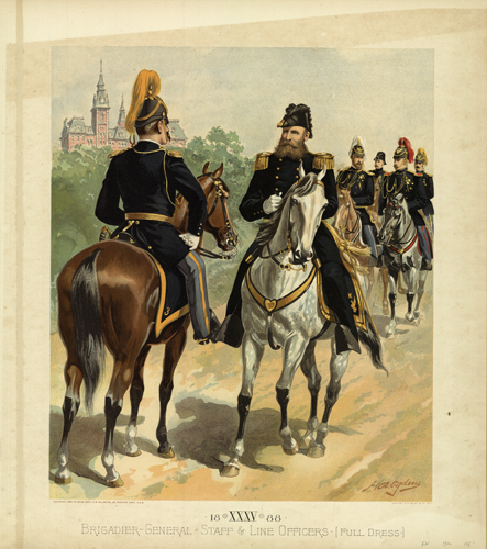 Brigadier-General Staff and Line Officers (Full Dress) 1888