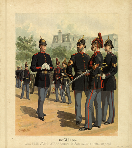 Enlisted Men Staff Corps and Artillery (Full Dress) 1888 Enlisted Men Staff Corps and Artillery (Full Dress) 1888