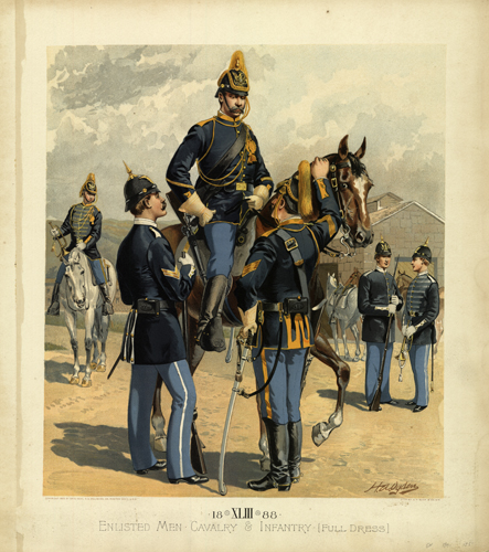 Enlisted Men Cavalry and Infantry (Full Dress) 1888