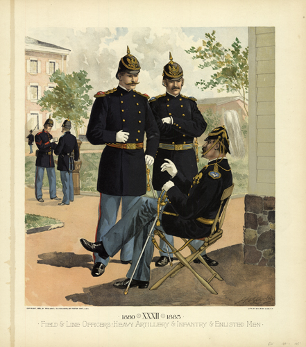 Field and Line Officers Heavy Artillery Infantry and Enlisted Men 1880-1885