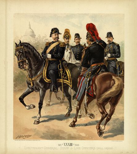 Lieutenant General Staff and Line Officers (Full Dress) 1888