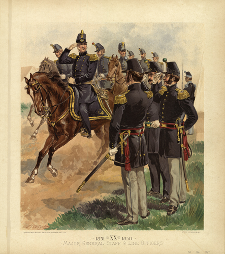 Major General Staff and Line Officers 1851-1858