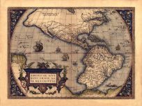 Old map of North and South America
