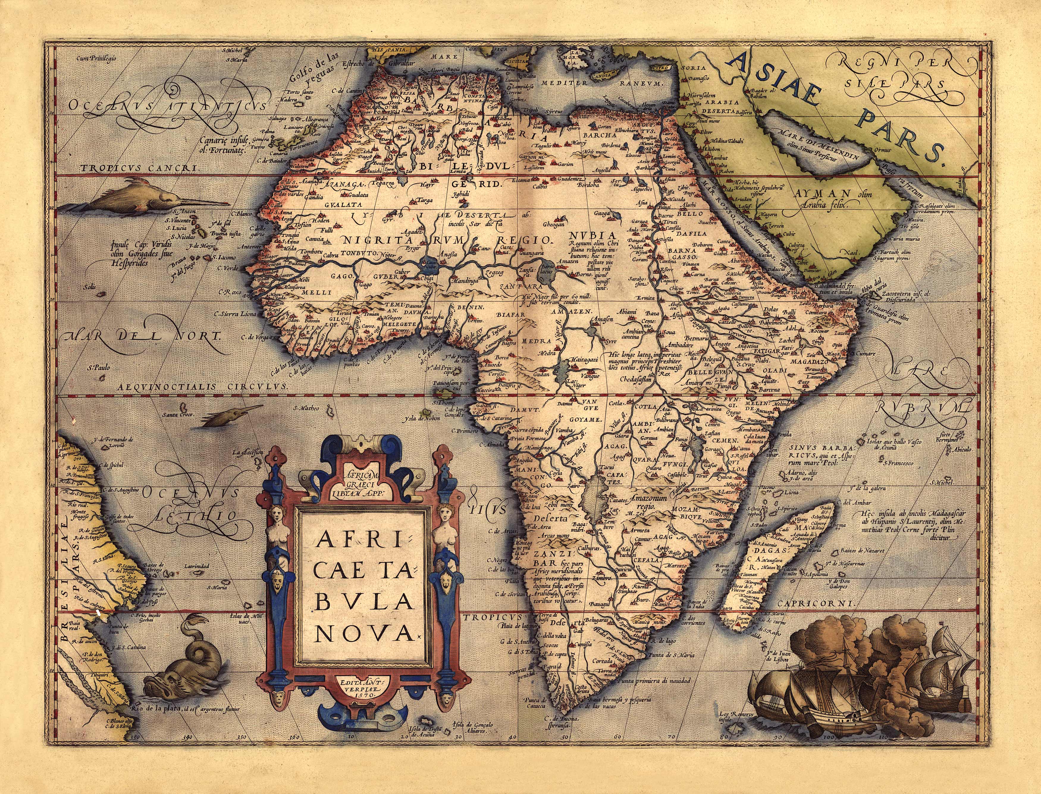 Old Map Of Africa Art Source International