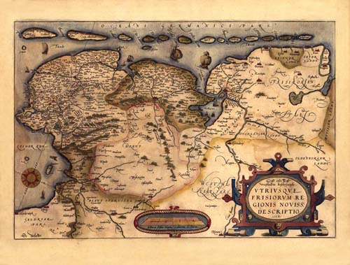 Old map of Friesland