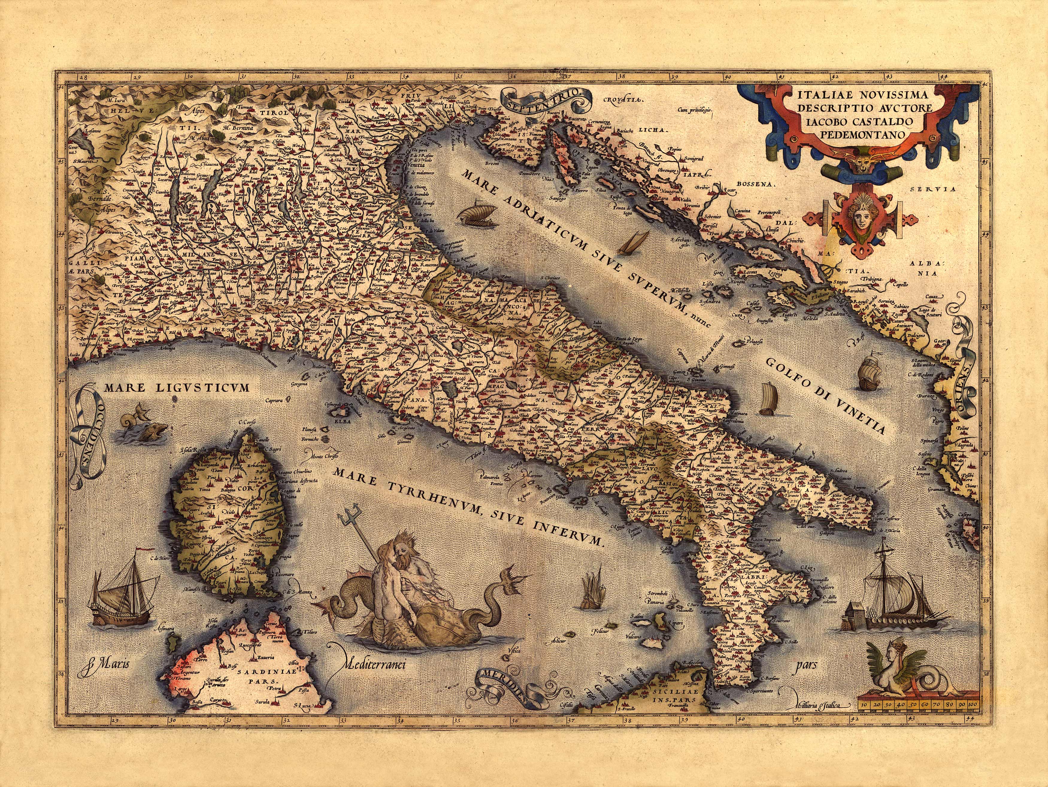 Old map of Denmark Old map of Denmark