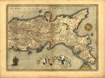 Old map of Italy by Abraham Ortelius