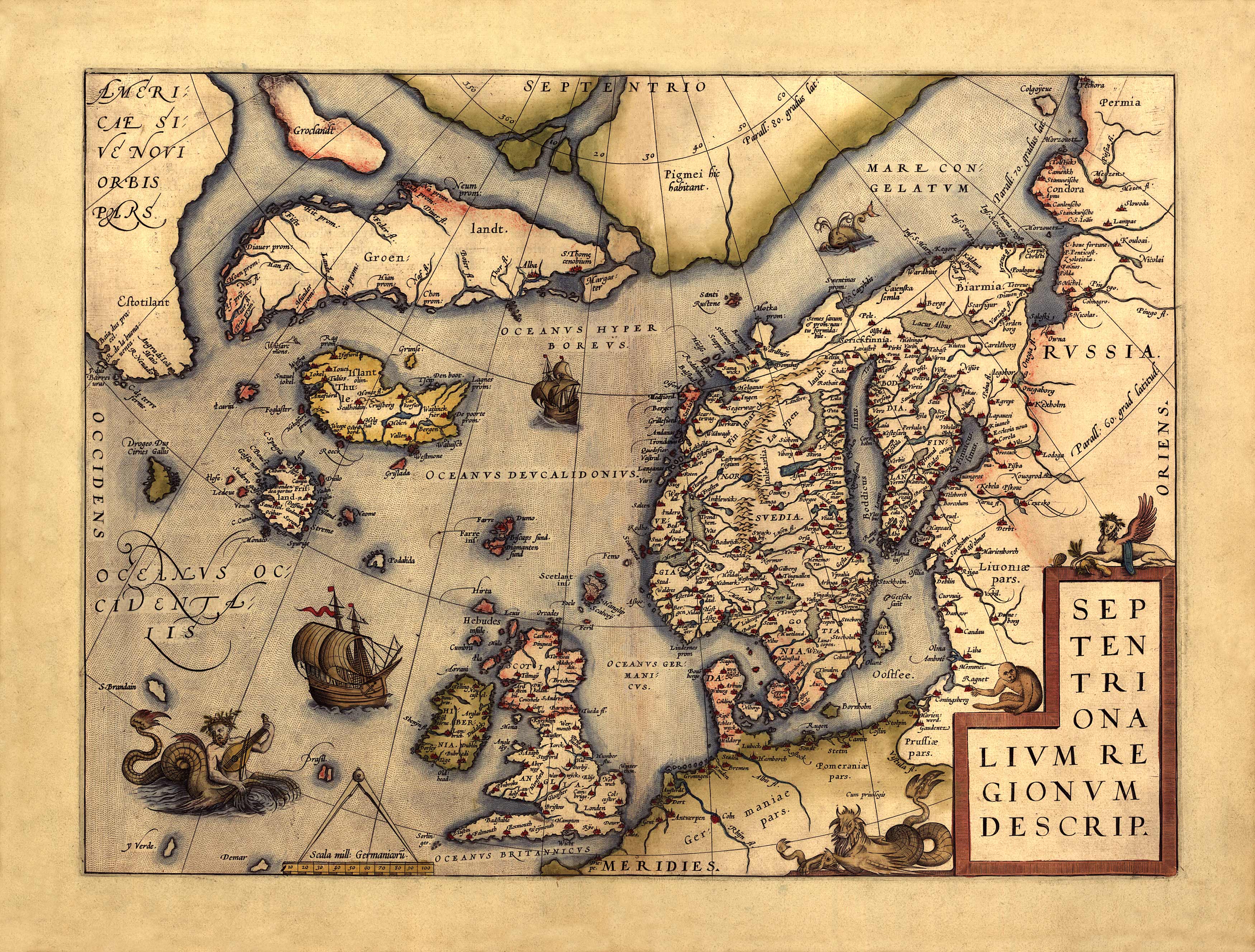 Old Map Of Scandinavia - Art Source International