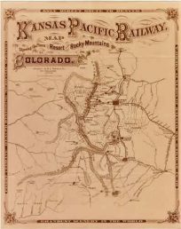 Kansas Pacific Railway Map Showing the Places of Resort in the Rocky Mountains of Colorado