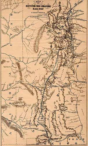 Map of the Denver and Rio Grande Railway and Connections
