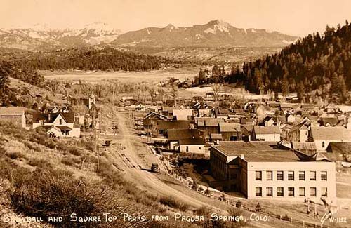 Snowball and Squaretop Peaks From Pagosa Springs