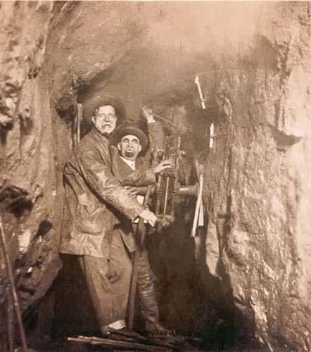 Miners in a Silver Plume mine