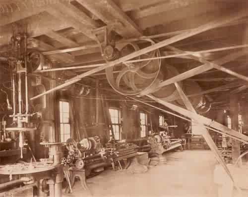 Machine shop in a Silverplume Mine