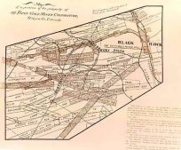 Map of a portion of the property of The Fifty Gold Mines Corporation