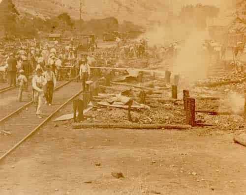 General View of Ruins of Freight Depot