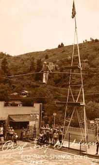 Prof. Ivy Baldwin at Eldorado Springs pool