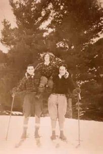 Three Skiers Pose