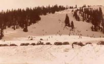 Skiing at summit of Berthoud Pass