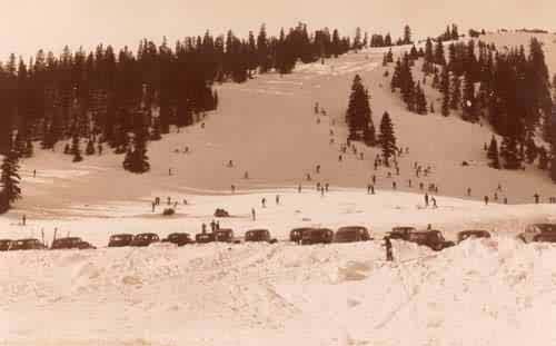 Skiing at summit of Berthoud Pass