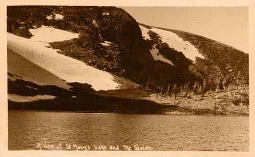 A View of St. Mary's Lake and the Glacier