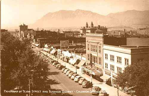 Panorama of Tejon Street and Business District