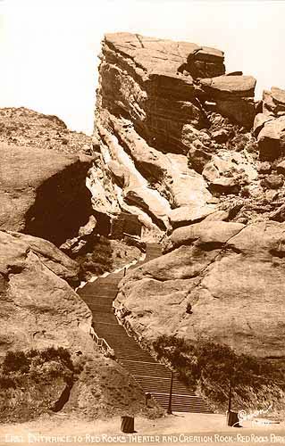 East entrance to Red Rocks Theater and Creation Rock