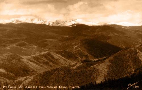 Mt. Evans from Virginia Canyon Highway