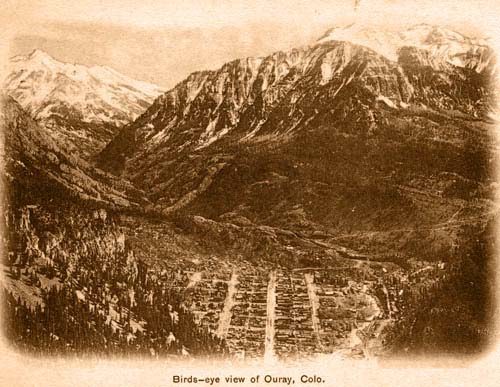 Bird's-eye view of Ouray