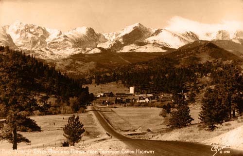 First View of Estes Park and Range from Thompson Canyon Highway