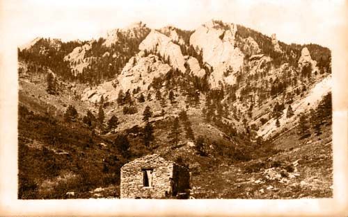 Stone Cabin Beneath the Flatirons