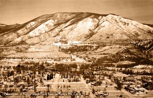 Panorama of Aspen from Rock Run on Aspen Mt.