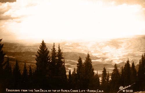 Panorama from the Sun Deck at Top of Aspen Chair Lift - Aspen