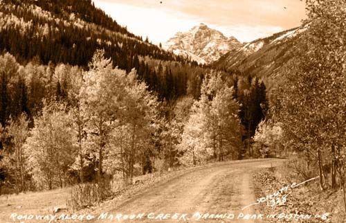 Roadway along Maroon Creek