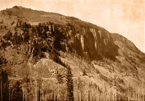 Cliff of Diorite-Monzonite West of Lake Fork