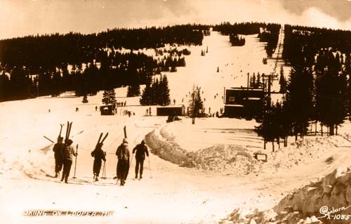 Skiing on Cooper Hill