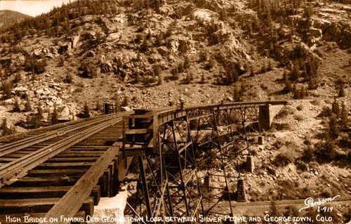 High Bridge on Famous Old Georgetown Loop Between Silver Plume and Georgetown