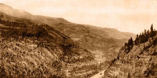 Fold in Carboniferous Strata on West Side of Uncompahgre River South of Corbett Gulch