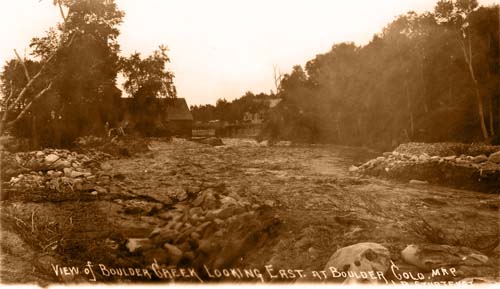 View of Boulder Creek Looking East at Boulder