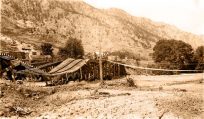 Road and Swinging Foot Bridge