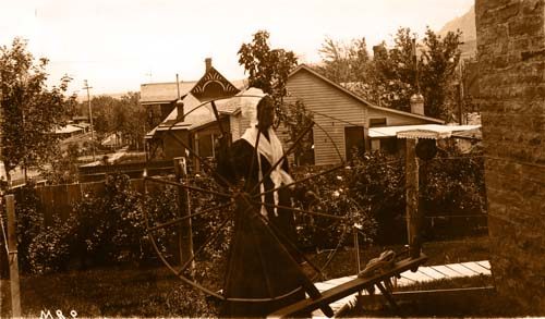 Mrs. Norton at the Spinning Wheel