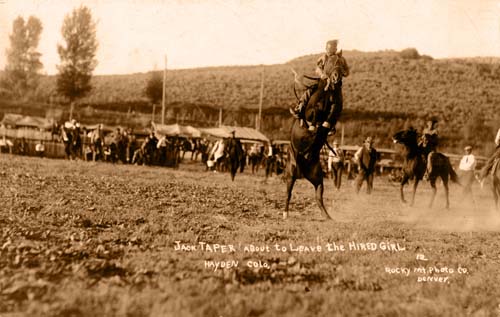Jack Taper about to leave the Hired Girl Jack Taper about to leave the Hired Girl