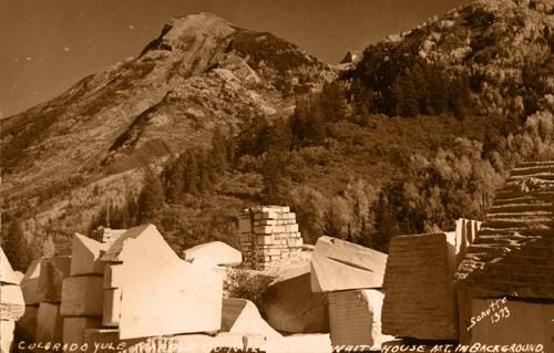 Colorado Yule Marble Co. Mill - Whitehouse Mt. in Background