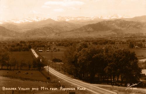 Boulder Valley and Mts. from Arapahoe Road