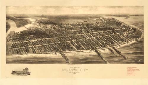 Bird's-eye View of Atlantic City