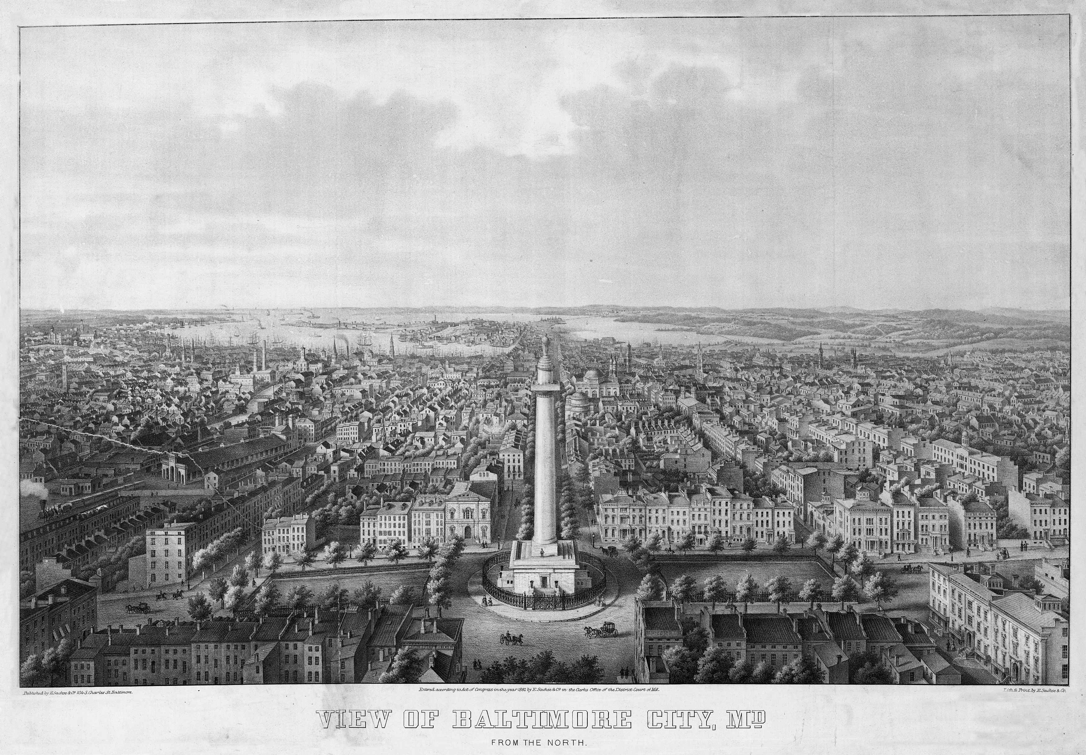 Bird's-eye View of Baltimore City