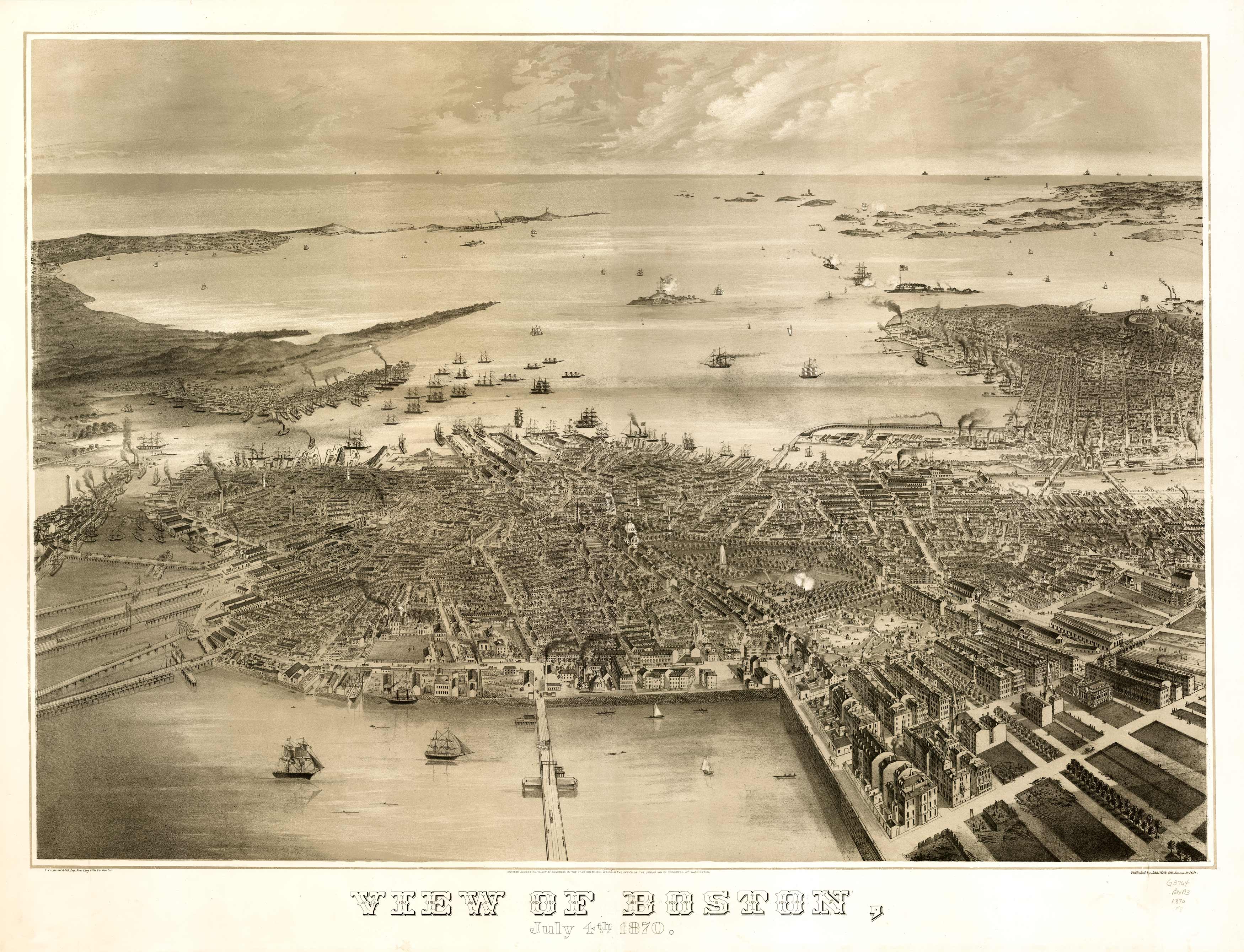 Bird's-eye View of Boston
