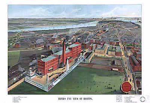 Bird's-eye View of Boston